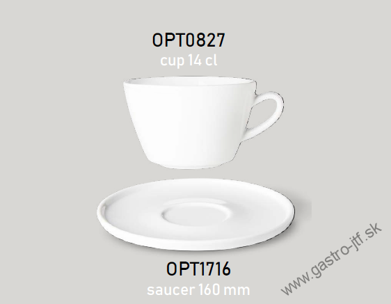 Šálka 27 cl OPTIMO white glazed