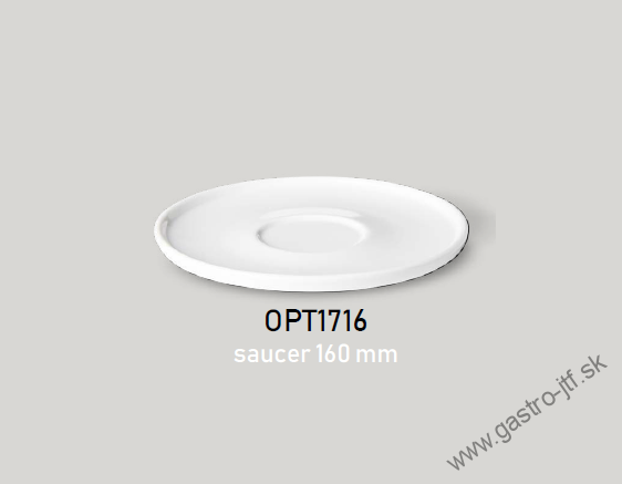 Podšálka 16 cm OPTIMO white glazed