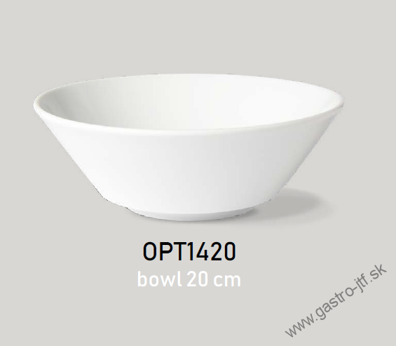 Miska pr. 20 cm OPTIMO white glazed