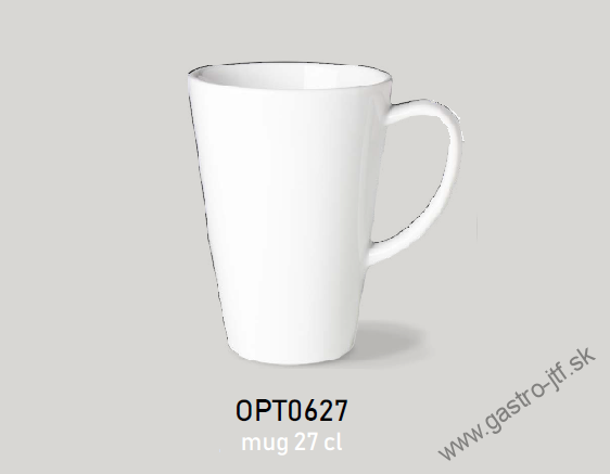 Hrnček 27 cl OPTIMO white glazed