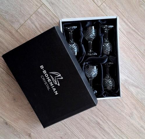 Brúsené poháre 20 ml PRICKLE set 6 ks